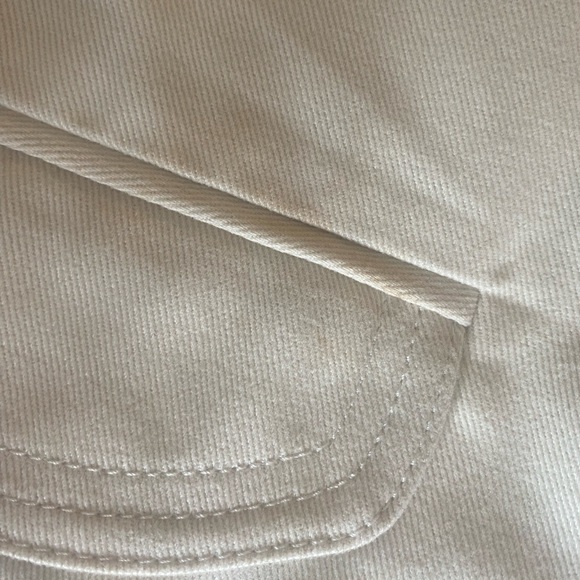 Gap Women Moto Zip Biker Jacket Fur Collar Ivory - Picture 10 of 12